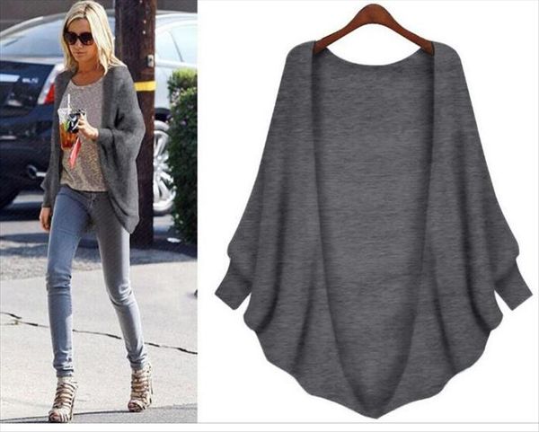 lazy wind loose in the long section of womens solid color sweater shawl coat bat sleeve autumn and winter leisure knit cardigan, White;black
lazy wind loose in the long section of womens solid color sweater shawl coat bat sleeve autumn and winter leisure knit cardigan, White;black
