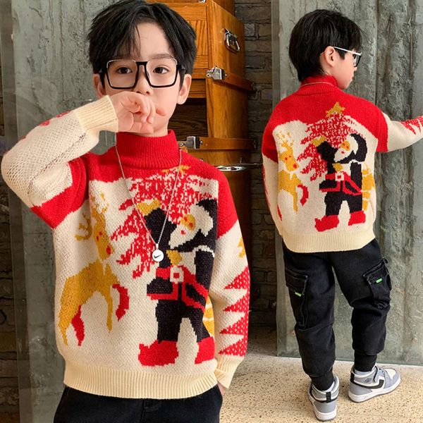 and boys' autumn thickened pullover sweater fashion winter cartoon round neck bottom coat middle school children's, Blue
and boys' autumn thickened pullover sweater fashion winter cartoon round neck bottom coat middle school children's, Blue