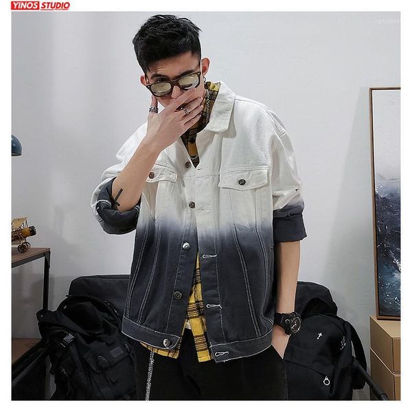 men's jackets drop streetwear gradient jacket 2021 spring outwear coats men casual demin 1, Black;brown
men's jackets drop streetwear gradient jacket 2021 spring outwear coats men casual demin 1, Black;brown