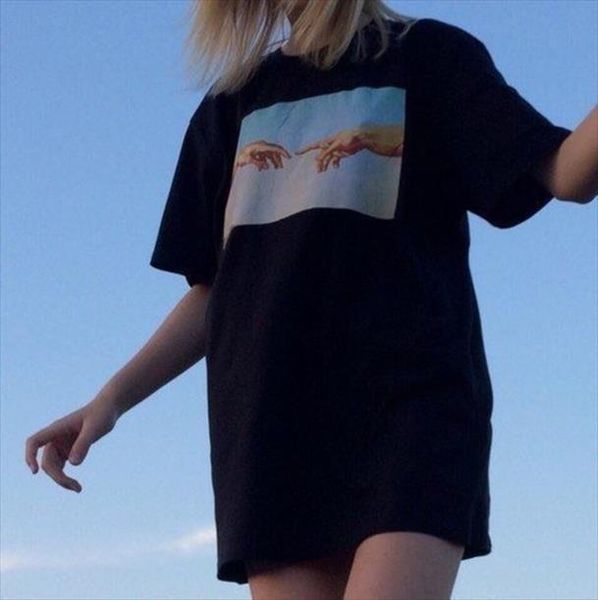 летняя мода michelangelo руки printed тенниска женщины tumblr grunge graphic tee повседневный негабаритные black tops drop доставка, White
летняя мода michelangelo руки printed тенниска женщины tumblr grunge graphic tee повседневный негабаритные black tops drop доставка, White