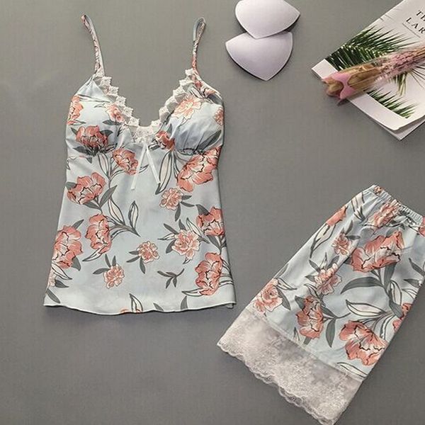 3pieces/lot women satin sleepwear set flower print sleeveless strap nightwear lace satin cami pajamas sets pajama, Black;red
3pieces/lot women satin sleepwear set flower print sleeveless strap nightwear lace satin cami pajamas sets pajama, Black;red