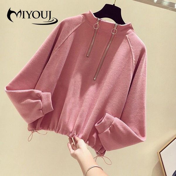 miyouj half zipper sweatshirts new female autumn winter stand-up collar hoodies pull rope drawstring loose women's sweatshirt1, Black
miyouj half zipper sweatshirts new female autumn winter stand-up collar hoodies pull rope drawstring loose women's sweatshirt1, Black