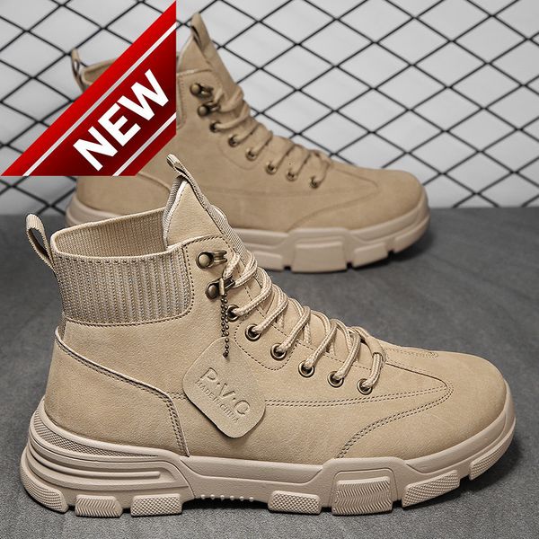 2021 autumn winter new martin plush high men's shoes british wind work boots desert, Black
2021 autumn winter new martin plush high men's shoes british wind work boots desert, Black