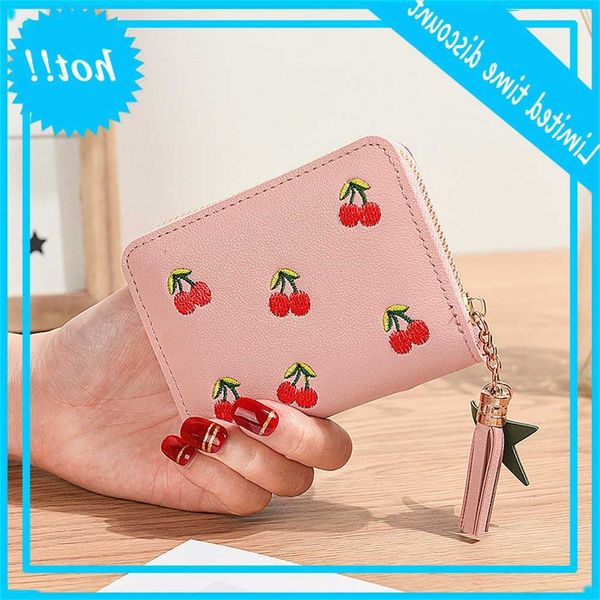 cherry bearing women pu learn trend short new student simple mode rits wallet
cherry bearing women pu learn trend short new student simple mode rits wallet