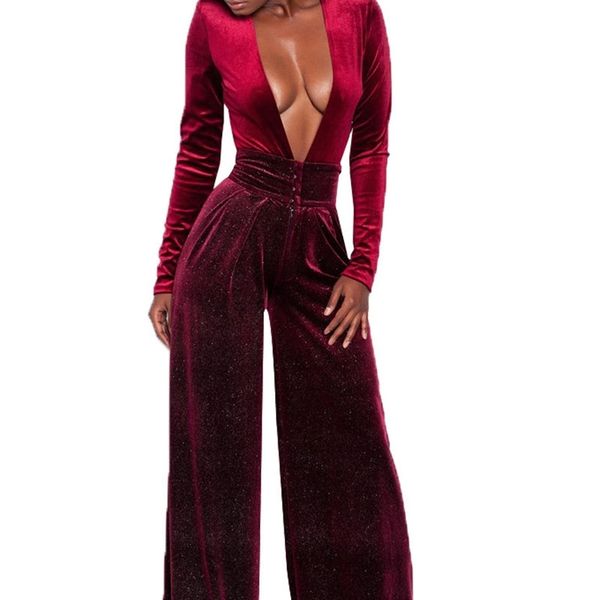 adogirl christmas velvet jumpsuit autumn winter women deep v neck long sleeve casual romper wide leg pants overalls y200422, Black;white
adogirl christmas velvet jumpsuit autumn winter women deep v neck long sleeve casual romper wide leg pants overalls y200422, Black;white