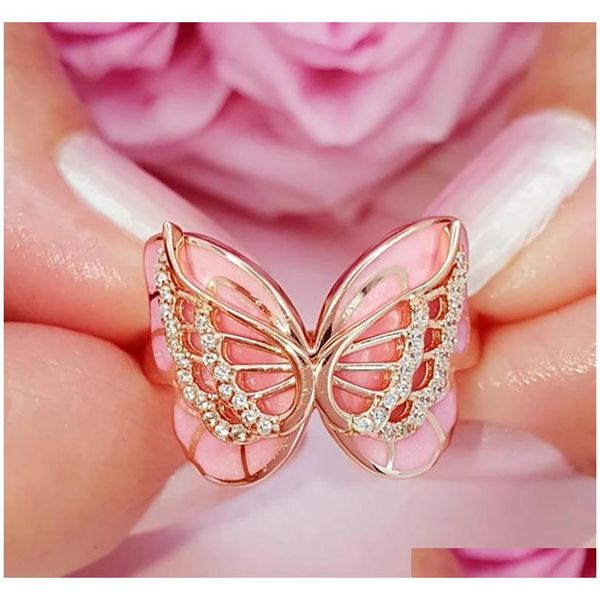 s1292 fashion jewely butterfly ring exquisite diamond zircon enamel colored b sqckho homes2007, Silver
s1292 fashion jewely butterfly ring exquisite diamond zircon enamel colored b sqckho homes2007, Silver