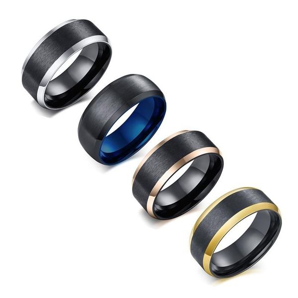 wedding rings basic men's bands ring 8mm black stainless steel matte finish comfort fit us size 7 to 12, Slivery;golden
wedding rings basic men's bands ring 8mm black stainless steel matte finish comfort fit us size 7 to 12, Slivery;golden