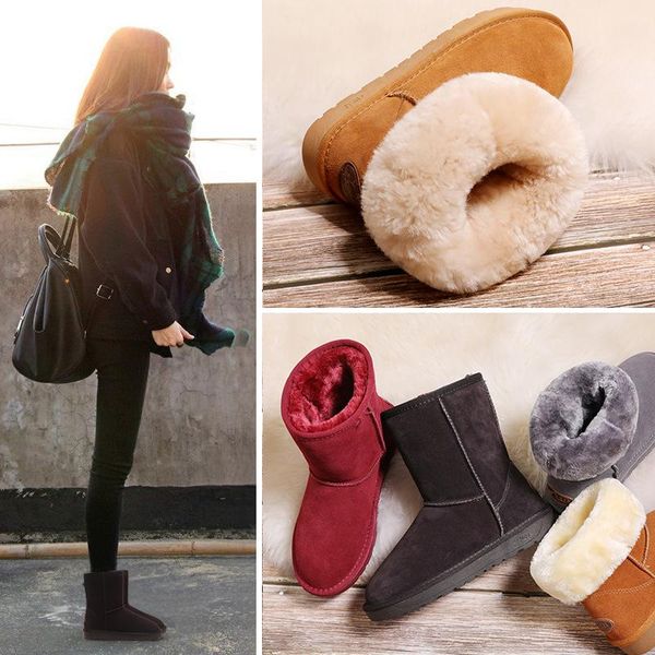 genuine leather snow boots women's 2020 winter new style basic waterproof and heat resistance non-slip snow boots, Black
genuine leather snow boots women's 2020 winter new style basic waterproof and heat resistance non-slip snow boots, Black