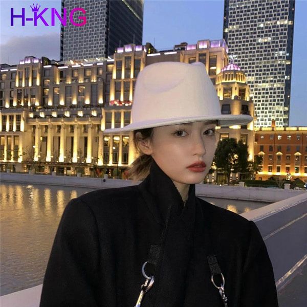 autumn winter womens felt hat fedoras big brim hats for women british style vintage hats lady flat brim white jazz cap, Blue;gray
autumn winter womens felt hat fedoras big brim hats for women british style vintage hats lady flat brim white jazz cap, Blue;gray