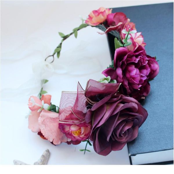 women wedding flower crown wreath floral head band garlands bridesmaid flower headband girls hair accessories bride h qylaow
women wedding flower crown wreath floral head band garlands bridesmaid flower headband girls hair accessories bride h qylaow