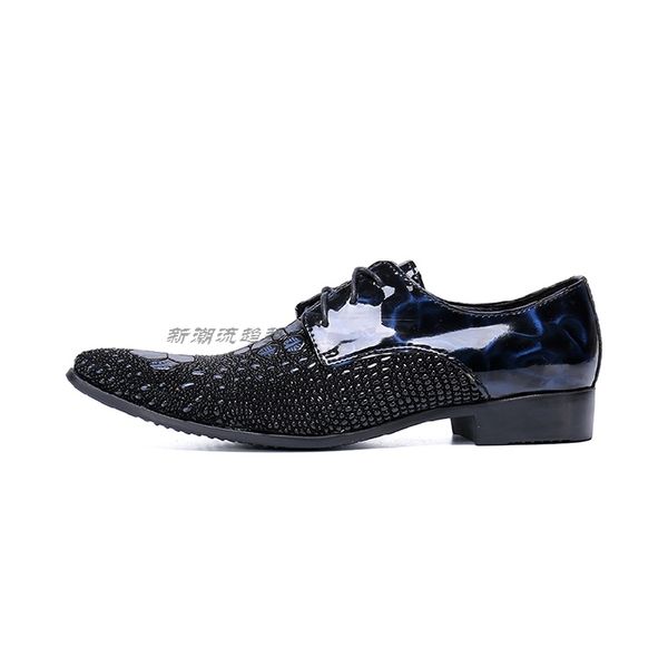2020 man's luxury make bling crystal skin steel pointed toe wedding dress lace to shoes 6aef, Black
2020 man's luxury make bling crystal skin steel pointed toe wedding dress lace to shoes 6aef, Black
