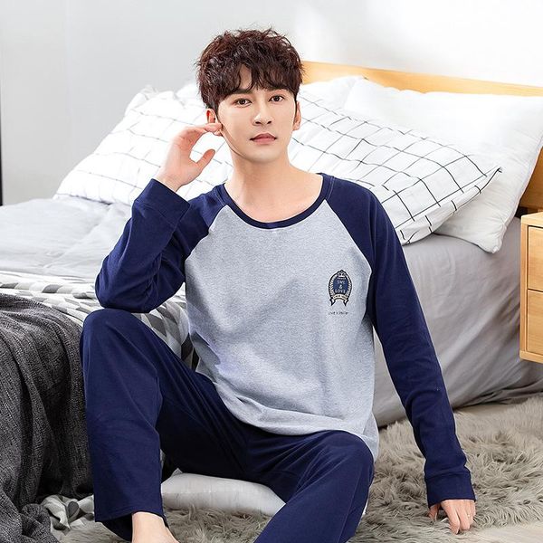 men's sleepwear cotton mens pajamas long sleeves thin spring and autumn loose leisure plus-sized menswear two piece suit, Black;brown
men's sleepwear cotton mens pajamas long sleeves thin spring and autumn loose leisure plus-sized menswear two piece suit, Black;brown
