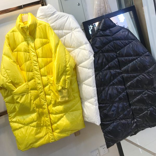 

south korean version of down jacket women 2020 winter new thickened loose medium and long-term increase code pregnant, White