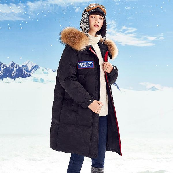 down jacket female parka hooded winter coat women raccoon fur collar camouflage coats canada style parkas my1545, Black
down jacket female parka hooded winter coat women raccoon fur collar camouflage coats canada style parkas my1545, Black