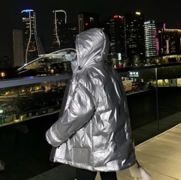 wholesale fashion winter women's new all-match loose and thin hooded shiny cotton jacket, Black
wholesale fashion winter women's new all-match loose and thin hooded shiny cotton jacket, Black