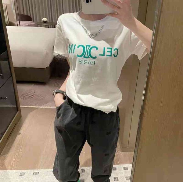 ce home printed chain short sleeve t-shirt women's new design sense of and versatile loose top, White
ce home printed chain short sleeve t-shirt women's new design sense of and versatile loose top, White
