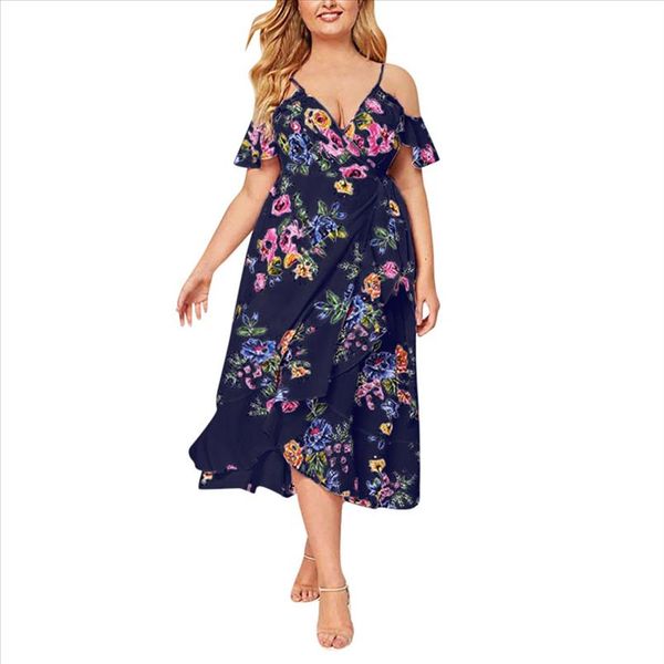 38 womens dress women fashion large size summer v neck floral print boho sleeveless banquet long dress, Black;gray
38 womens dress women fashion large size summer v neck floral print boho sleeveless banquet long dress, Black;gray