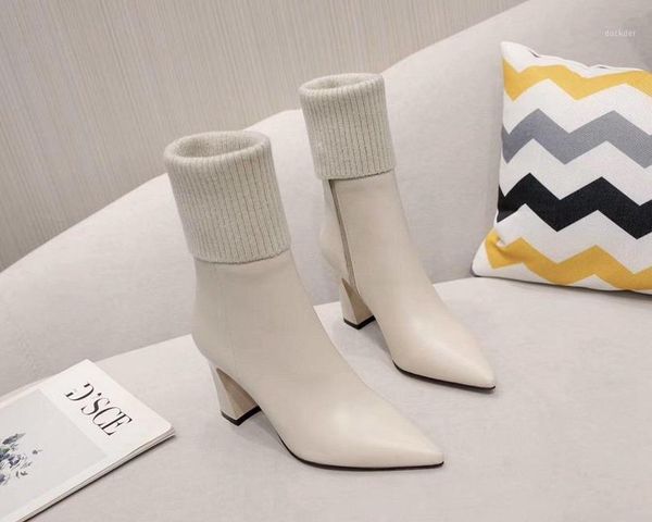 ankle boots women pointed toe genuine leather weave tube square heels zipper 2021 winter new fashion design shoes1, Black
ankle boots women pointed toe genuine leather weave tube square heels zipper 2021 winter new fashion design shoes1, Black