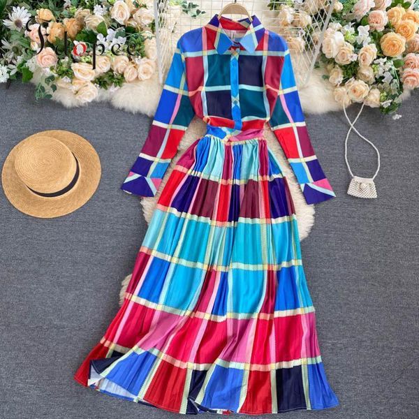 autumn dresses for women plus size fashion streetwear fashion turn-down collar pleated dress women color matching long dress1, Black;gray
autumn dresses for women plus size fashion streetwear fashion turn-down collar pleated dress women color matching long dress1, Black;gray