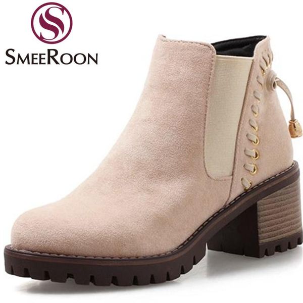 boots smeeroon 2021 round toe ankle for women slip on warm winter fashion square heels simple shoes, Black
boots smeeroon 2021 round toe ankle for women slip on warm winter fashion square heels simple shoes, Black