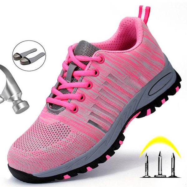 lightweight breathable women safety work shoes steel toe outdoor safety work boot mesh anti-smashing construstion sneaker female, Black
lightweight breathable women safety work shoes steel toe outdoor safety work boot mesh anti-smashing construstion sneaker female, Black