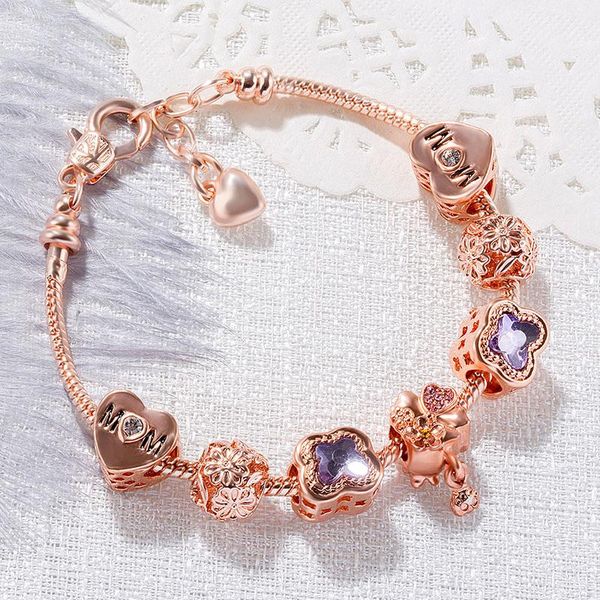 clover purple beaded bracelet female hollow flower with crystal zircon charm bracelet february 14 valentine's day gift, Black
clover purple beaded bracelet female hollow flower with crystal zircon charm bracelet february 14 valentine's day gift, Black