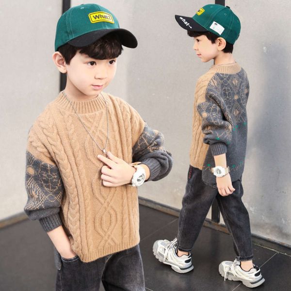 new clothing sweater autumn winter 2020 children's thickened warm and foreign sle boys' knitted bottomcoat, Blue
new clothing sweater autumn winter 2020 children's thickened warm and foreign sle boys' knitted bottomcoat, Blue