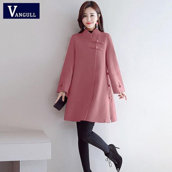 vangull buckle chinese solid a-line coat mid-long wool coats jacket women elegant loose autumn winter casual woolen outwears1, Black
vangull buckle chinese solid a-line coat mid-long wool coats jacket women elegant loose autumn winter casual woolen outwears1, Black