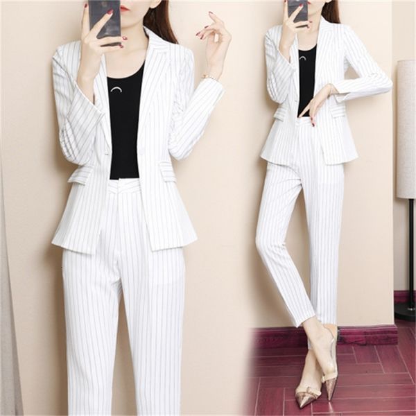 striker blazer ladies business wear korean pants woman suits office suit y4a5, White;black
striker blazer ladies business wear korean pants woman suits office suit y4a5, White;black