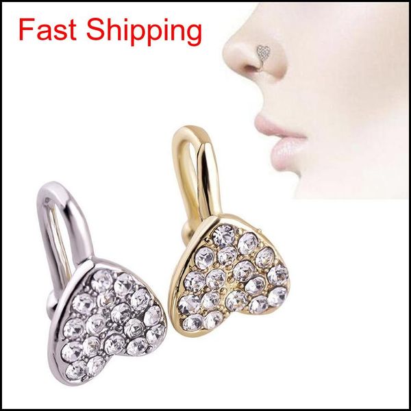 clip on nose ring piercing jewelry fashion body jewelry diamond-shaped heart-shaped new nose, non-porous p jllynt bdedome, Silver
clip on nose ring piercing jewelry fashion body jewelry diamond-shaped heart-shaped new nose, non-porous p jllynt bdedome, Silver