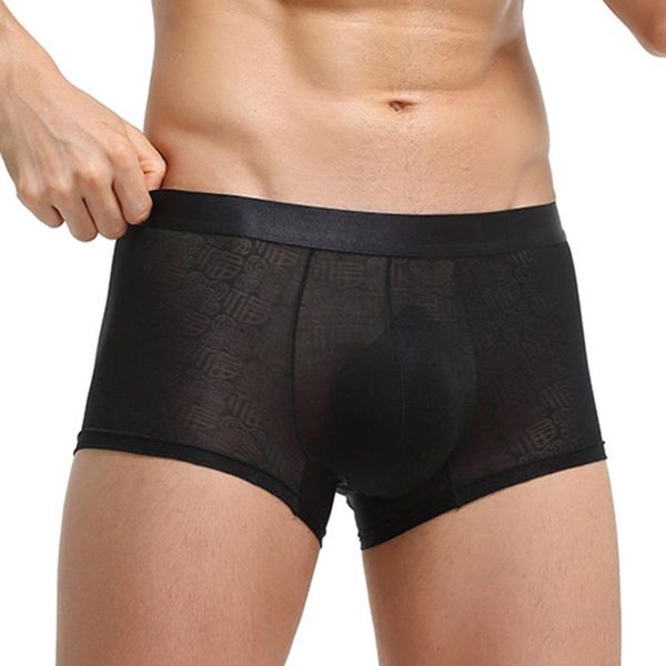 underpants mens ice silk boxers mid waist boxer seamless underwear comfortable breathable gay male clothes panties, Black;white
underpants mens ice silk boxers mid waist boxer seamless underwear comfortable breathable gay male clothes panties, Black;white