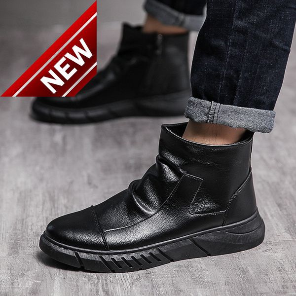 2019 new men's martin autumn winter plush warm snow boots versatile fashion casual shoes men, Black
2019 new men's martin autumn winter plush warm snow boots versatile fashion casual shoes men, Black