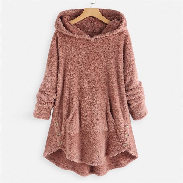 women hoodies fleece asymmetrical button hem plus size oversized hoodie sweatshirt korean kawaii winter warm coat 38, Black 
women hoodies fleece asymmetrical button hem plus size oversized hoodie sweatshirt korean kawaii winter warm coat 38, Black