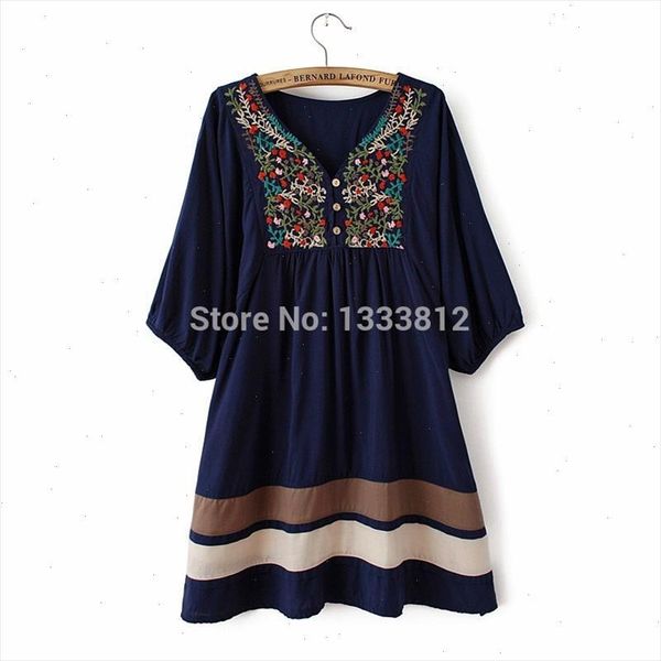 2021 women summer embroidered ethnic style stitching loose half sleeve female cotton long blouse ing, White
2021 women summer embroidered ethnic style stitching loose half sleeve female cotton long blouse ing, White