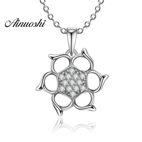ainuoshi luxury 925 sterling silver pendant necklace for women halo hollow flower long chain necklace wedding silver jewelry y200107
ainuoshi luxury 925 sterling silver pendant necklace for women halo hollow flower long chain necklace wedding silver jewelry y200107