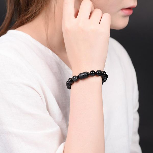 anti-swelling black obsidian bracelet handmade dragons phoenix decoration gift jewelry sec88
anti-swelling black obsidian bracelet handmade dragons phoenix decoration gift jewelry sec88