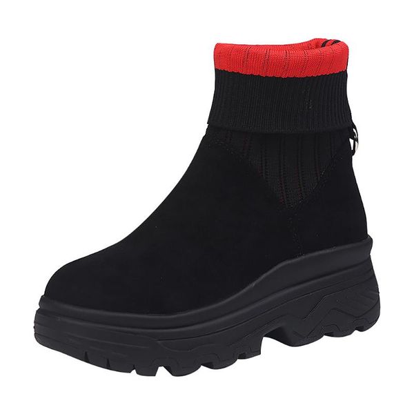 sagace new fashion women's mixed color platform non-slip round head casual muffin with velvet thick warm snow boots 2020, Black
sagace new fashion women's mixed color platform non-slip round head casual muffin with velvet thick warm snow boots 2020, Black