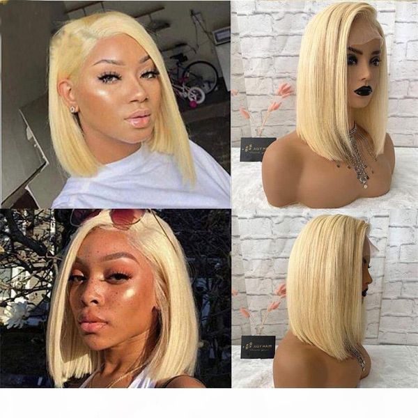 613 blonde short bob wigs lace front human hair wigs soft pre plucked hairline brazilian straight wigs for black women with baby hair, Black;brown 
613 blonde short bob wigs lace front human hair wigs soft pre plucked hairline brazilian straight wigs for black women with baby hair, Black;brown