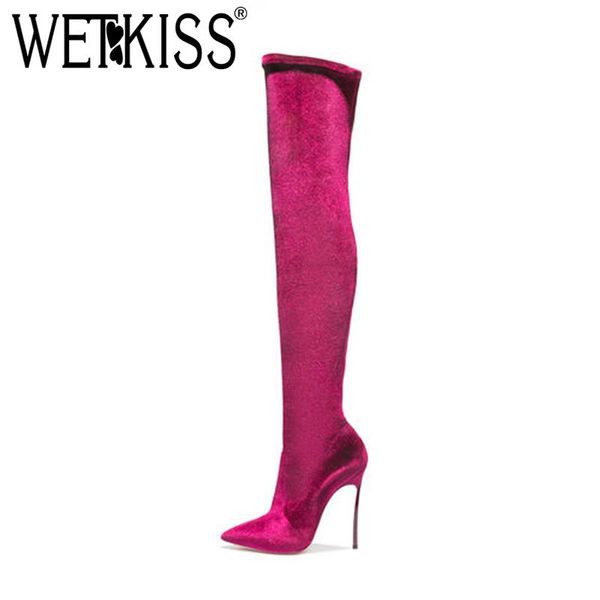 wetkiss 2020 stretch over the knee boots women occident pointed toe footwear boots thin high heels ladies shoes big size, Black
wetkiss 2020 stretch over the knee boots women occident pointed toe footwear boots thin high heels ladies shoes big size, Black