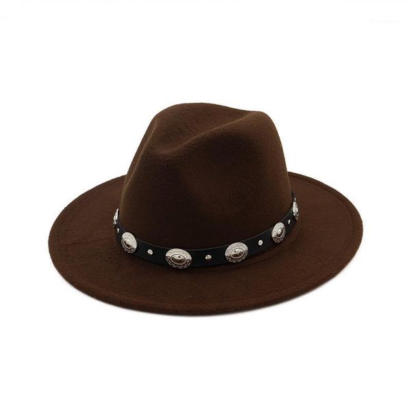 trend men women wide brim faux wool felt wool fedora hats with brown cowboy trilby cap carnival panama jazz cap hf251, Blue;gray
trend men women wide brim faux wool felt wool fedora hats with brown cowboy trilby cap carnival panama jazz cap hf251, Blue;gray