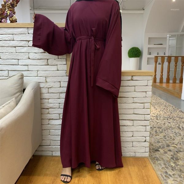 wepbel women middle east dubai solid color plus size long maxi dress muslim abaya sashes muslim dress1, Red
wepbel women middle east dubai solid color plus size long maxi dress muslim abaya sashes muslim dress1, Red