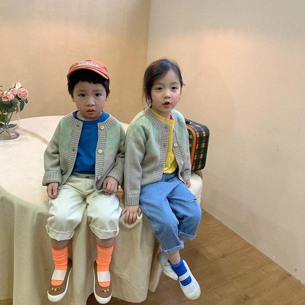 pullover 2021 spring korean children's clothing kids cardigan sweater 2-6y toddler boys and girls cotton yarn jacquard, Blue
pullover 2021 spring korean children's clothing kids cardigan sweater 2-6y toddler boys and girls cotton yarn jacquard, Blue