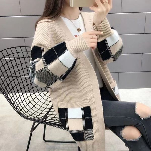 zvkqs autumn sweater knitwear coat knitwearnew korean plaid thin lazy coat for women's 2020 styleloose and versatile medium and long kn, White;black
zvkqs autumn sweater knitwear coat knitwearnew korean plaid thin lazy coat for women's 2020 styleloose and versatile medium and long kn, White;black