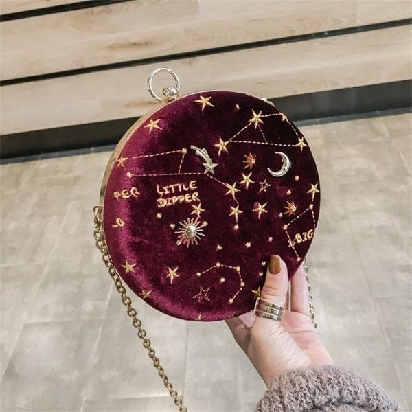 fashion small round crossbody shoulder bag for women 2020 designer mini chains starry sky suede cartoon circular messenger bag
fashion small round crossbody shoulder bag for women 2020 designer mini chains starry sky suede cartoon circular messenger bag
