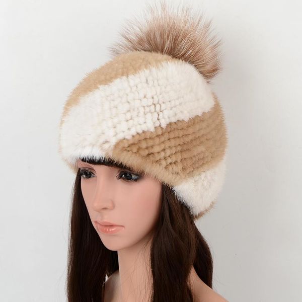 beanie/skull caps hats real knitted style for women on the pom fur bonnets hat winter luxury ladies, Blue;gray
beanie/skull caps hats real knitted style for women on the pom fur bonnets hat winter luxury ladies, Blue;gray