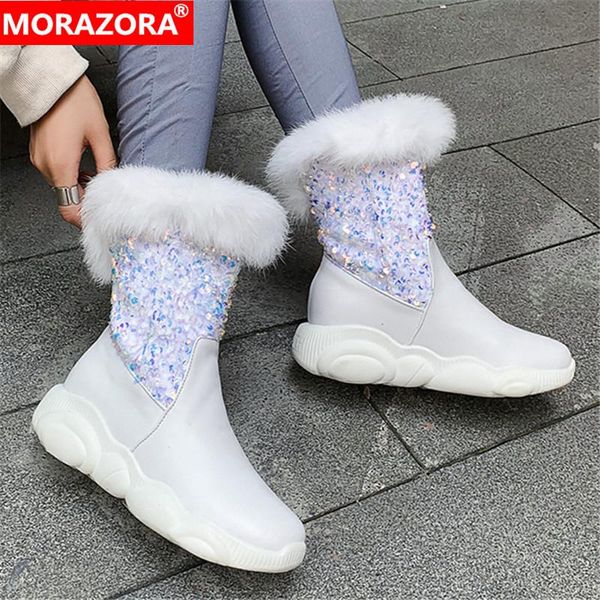 morazora 2020 new snow boots comfortable keep warm women boots winter fashion sequins med heels ankle, Black
morazora 2020 new snow boots comfortable keep warm women boots winter fashion sequins med heels ankle, Black