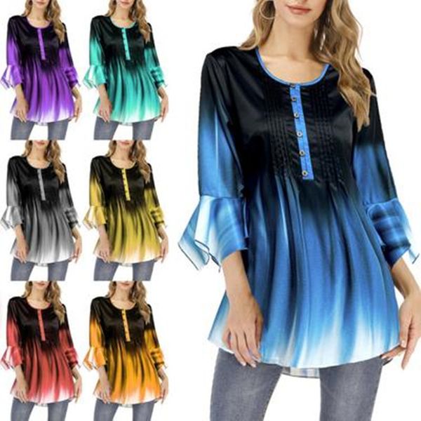 2021 new gradient women's t-shirt open sleeves upper garment size big sleeve shirt long oi5k, White
2021 new gradient women's t-shirt open sleeves upper garment size big sleeve shirt long oi5k, White