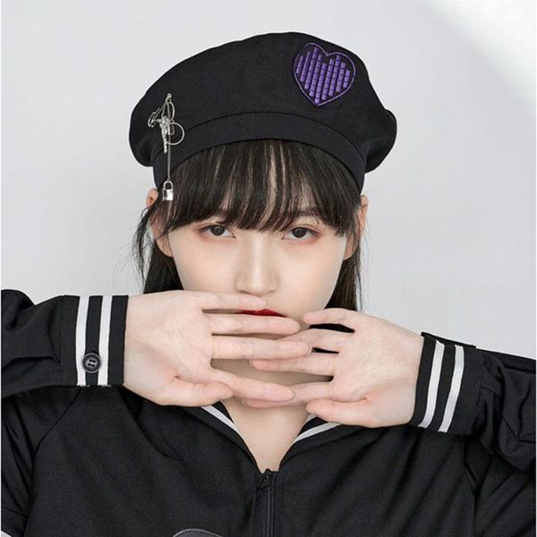 berets 2021 fashion hat casual personalized heart embroidered cotton sboy caps vintage graphic gorras, Blue;gray
berets 2021 fashion hat casual personalized heart embroidered cotton sboy caps vintage graphic gorras, Blue;gray