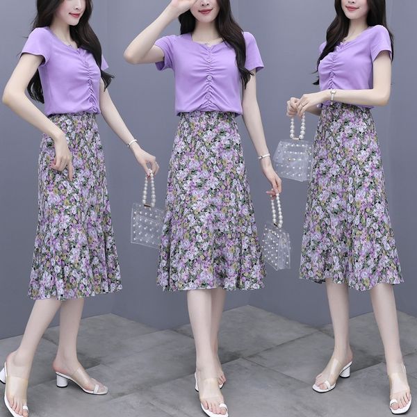 8cxib summer floral two-piece suit set women's 2020 new purple dress women's goddess style dress clothing vjbev, Gray
8cxib summer floral two-piece suit set women's 2020 new purple dress women's goddess style dress clothing vjbev, Gray