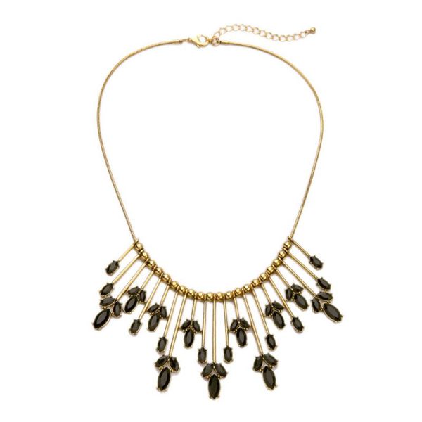 women gold color chain crystal choker chunky bib statement necklace pendant, Golden;silver
women gold color chain crystal choker chunky bib statement necklace pendant, Golden;silver